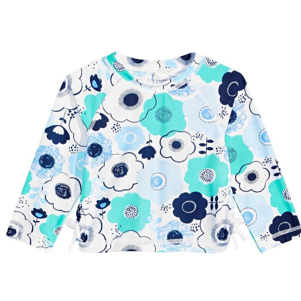 First Impressions Baby Girls Floral-Print Rash Guard
